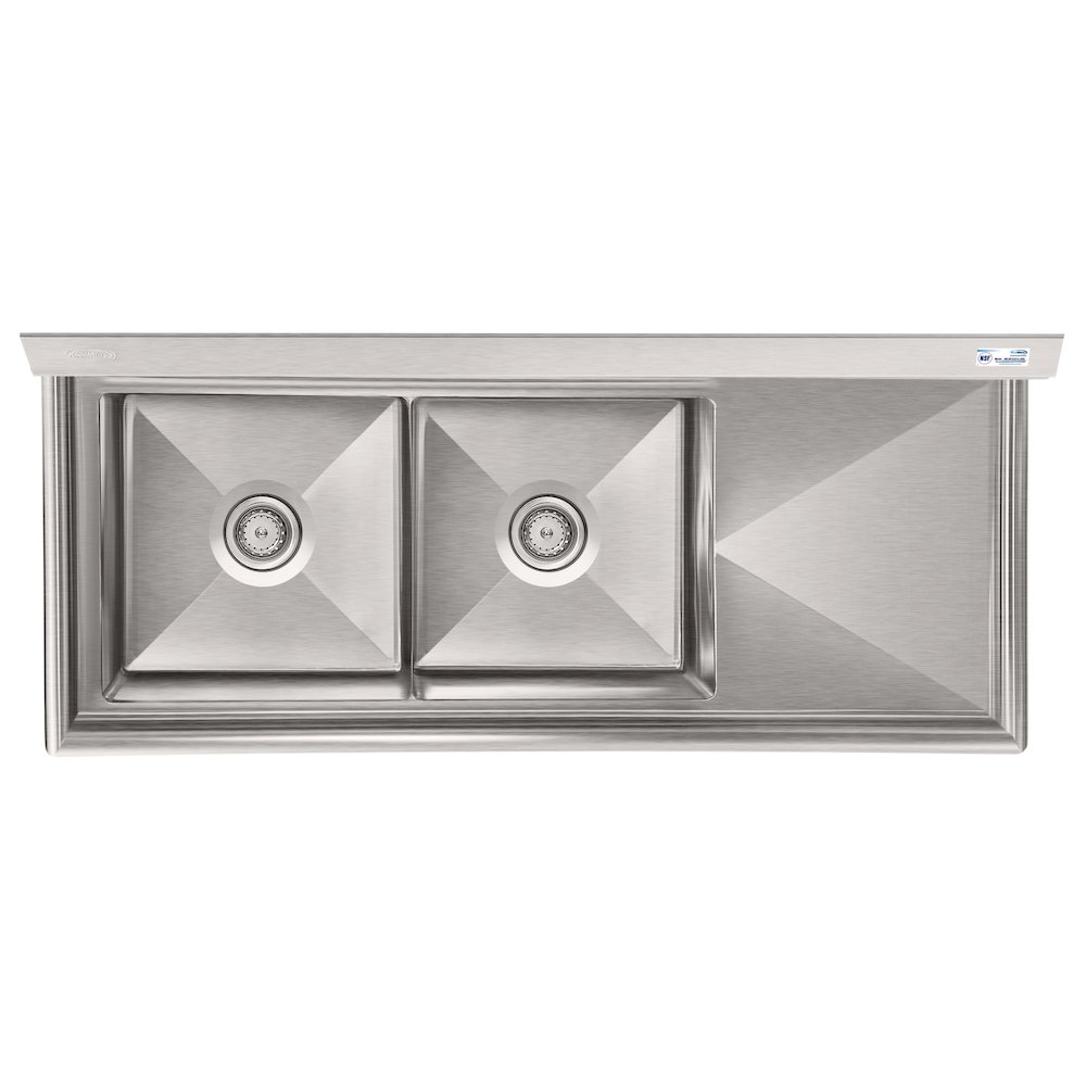 57 in. 18-Gauge 2-Compartment Sink. Picture 6