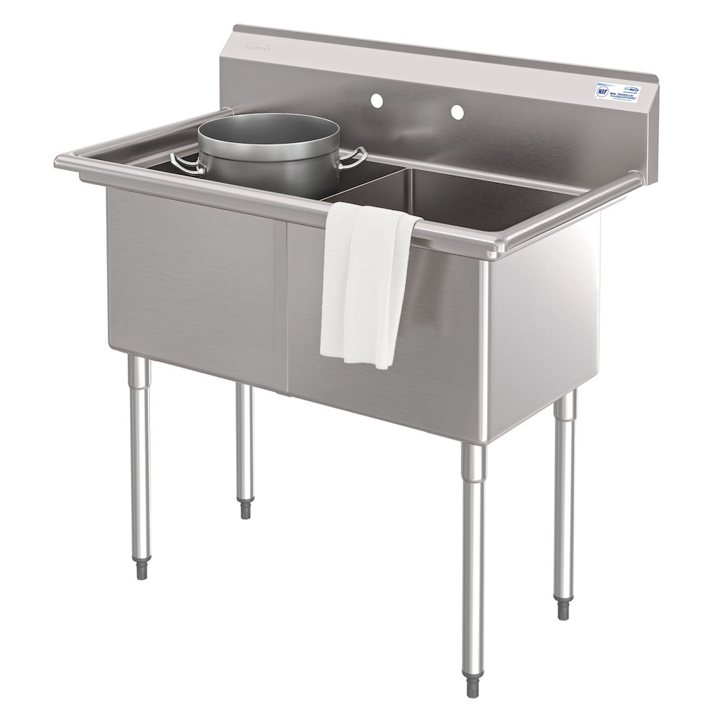 42 in. 18-Gauge 2-Compartment Sink. Picture 1