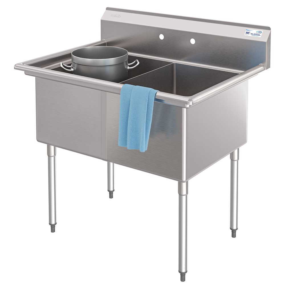 42 in. 18-Gauge 2-Compartment Sink. Picture 1