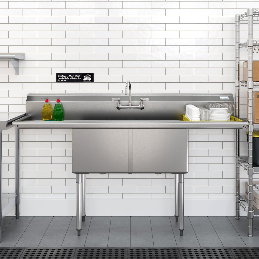72 in. 18-Gauge 2-Compartment Sink. Picture 4