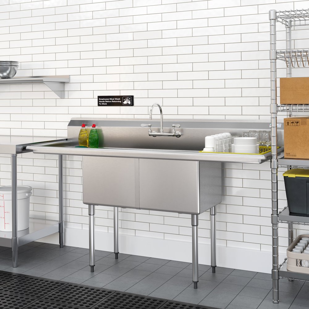 72 in. 18-Gauge 2-Compartment Sink. Picture 5