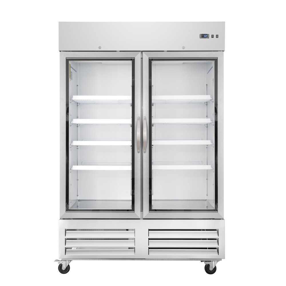 54 in. Two Glass Door Convertible Reach-In Refrigerator/Freezer. Picture 3