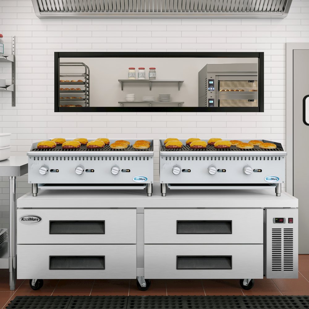 36 in. 3-Burner Natural Gas Charbroiler with 90,000 BTU in Stainless-Steel. Picture 4