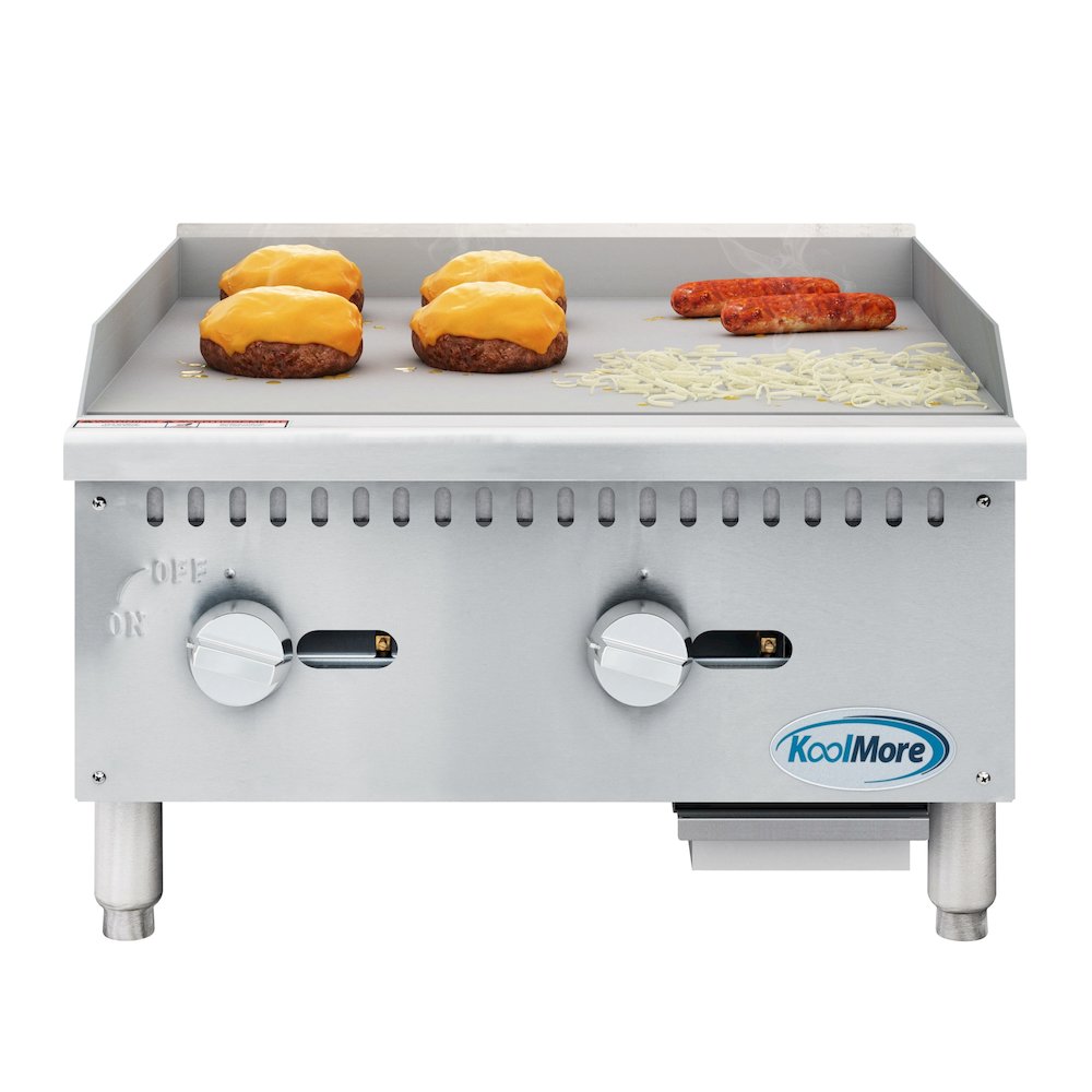 24 in. Natural Gas 2-Burner Griddle with 60,000 BTU in Stainless-Steel. Picture 3