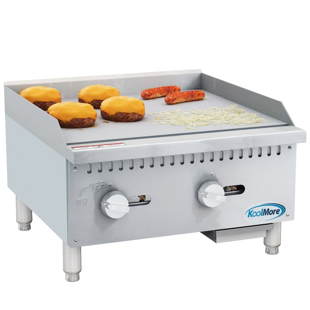 24 in. Natural Gas 2-Burner Griddle with 60,000 BTU in Stainless-Steel. Picture 1