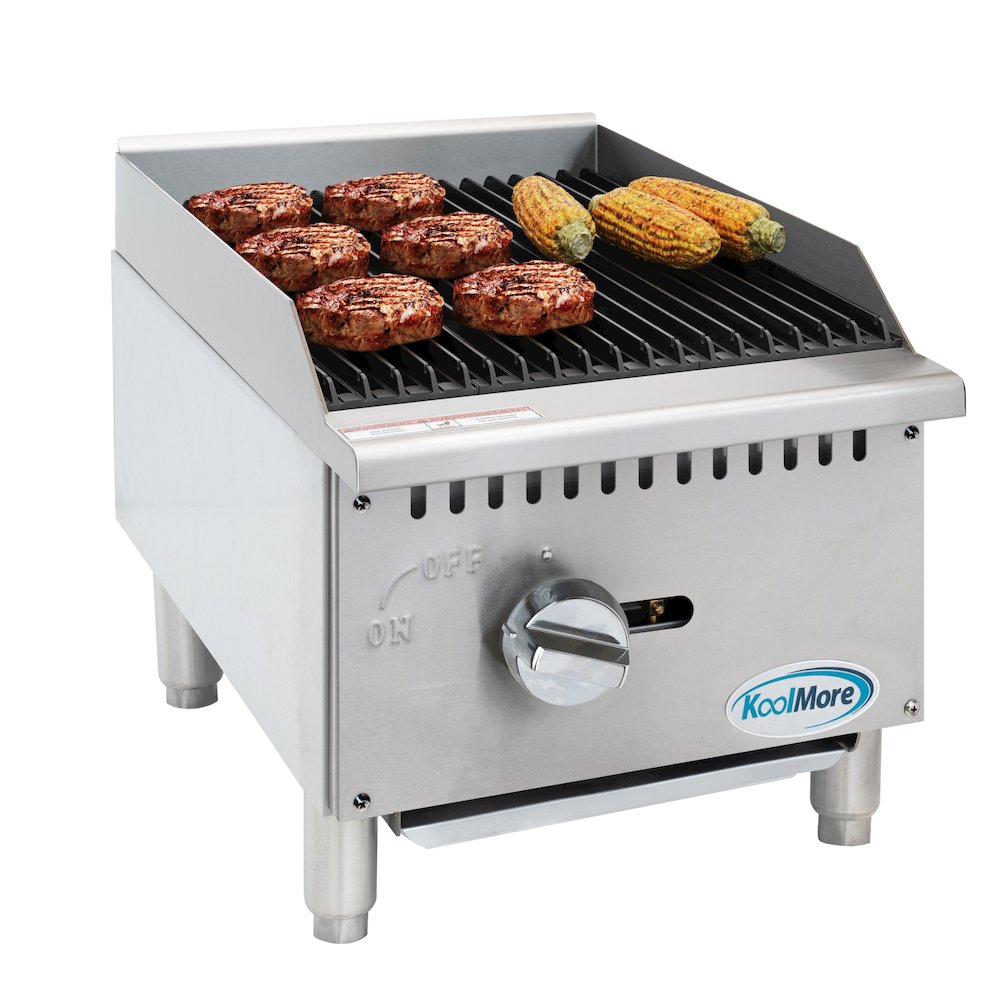 16 in. 1-Burner Natural Gas Charbroiler with 30,000 BTU in Stainless-Steel. Picture 1