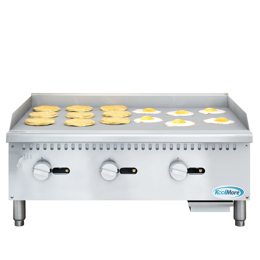 36 in. Natural Gas 3-Burner Griddle with 90,000 BTU in Stainless-Steel. Picture 3