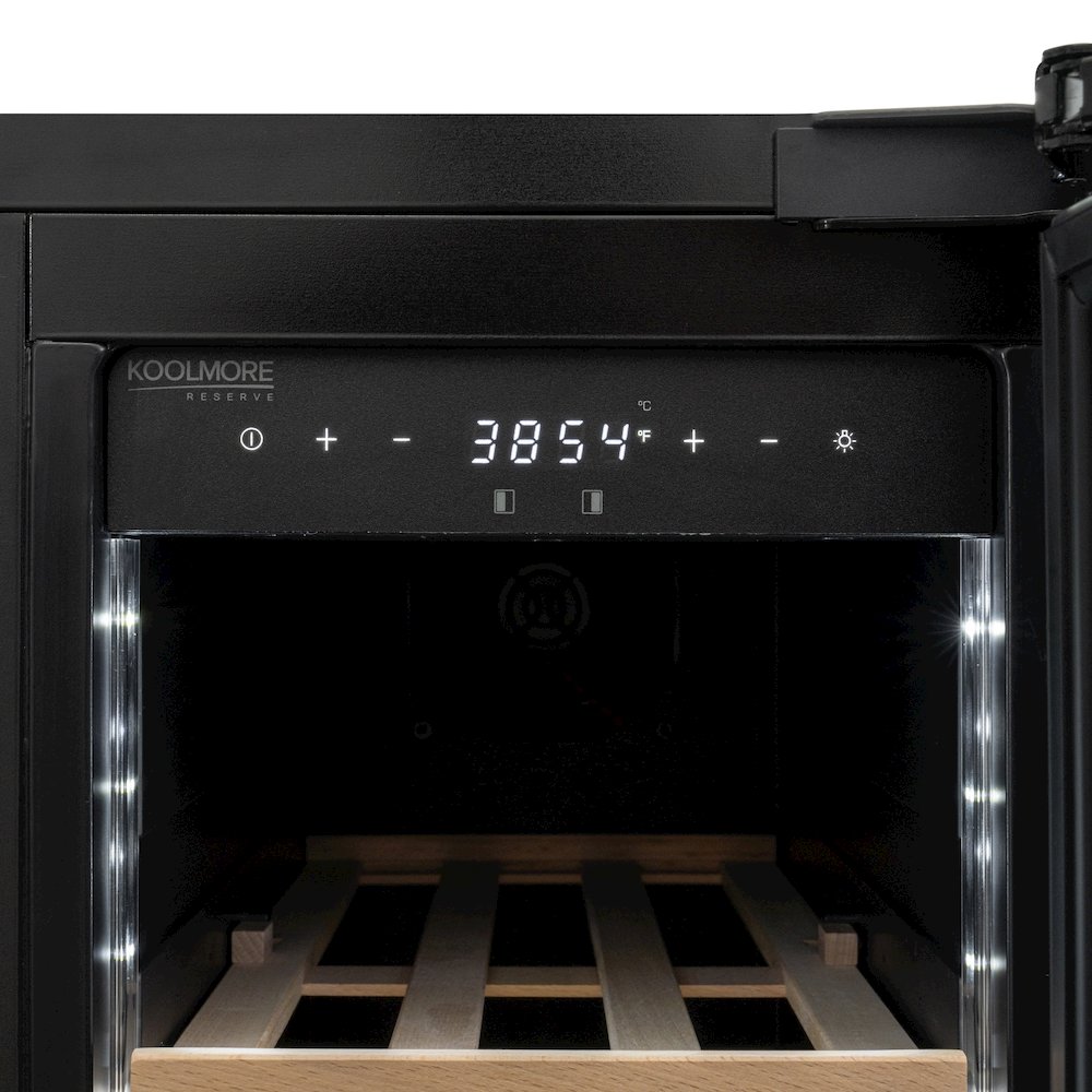 KoolMore Reserve 24 in. French Door Dual Zone Panel Ready Under-Counter Cooler. Picture 11