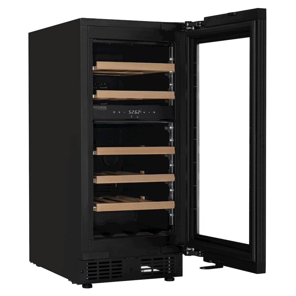 KoolMore Reserve 15 in. Under-Counter Panel Ready Dual Zone Built-in Wine Cooler. Picture 11