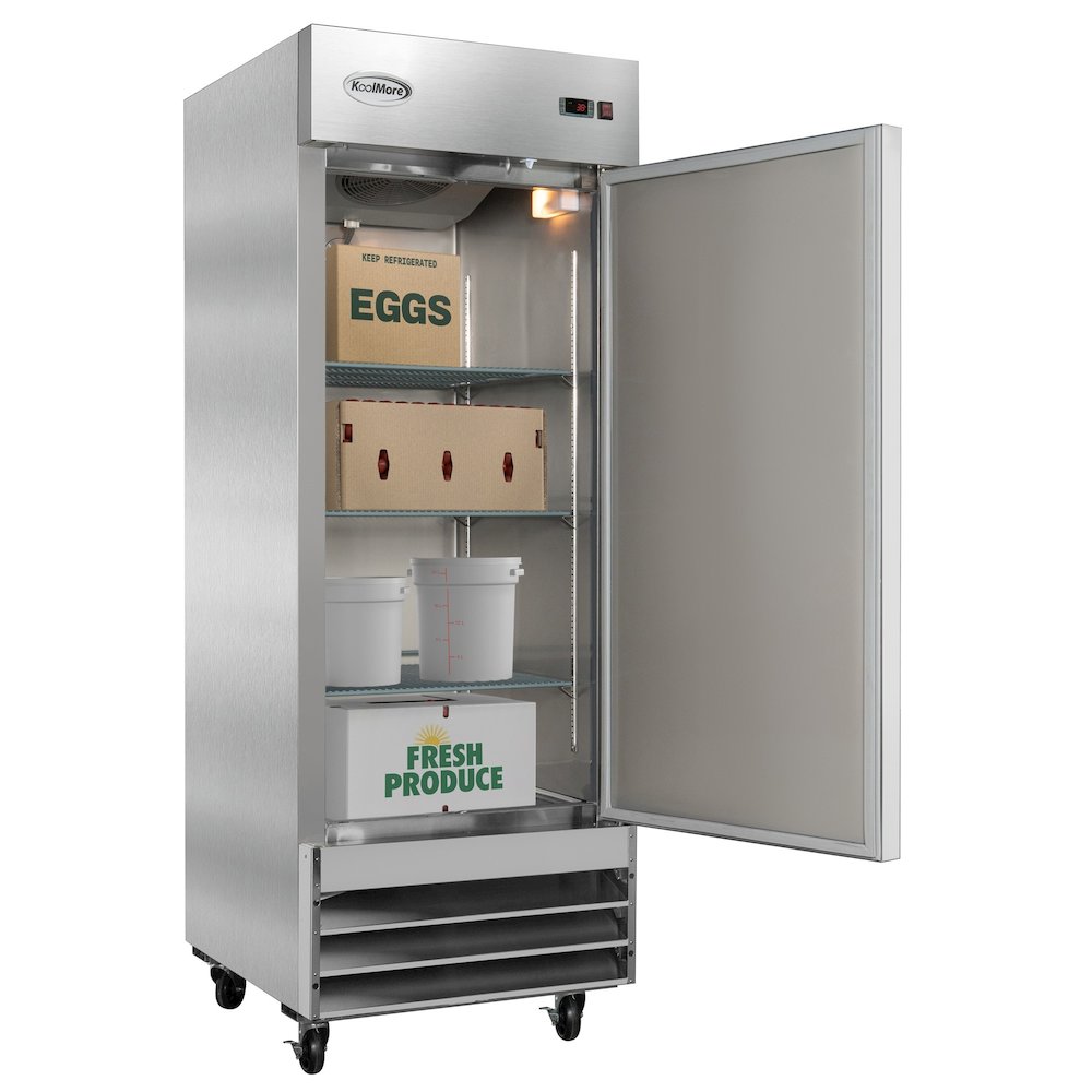 29 in. One Door Commercial Reach-in Refrigerator, 23 cu. ft. in Stainless-Steel. Picture 2