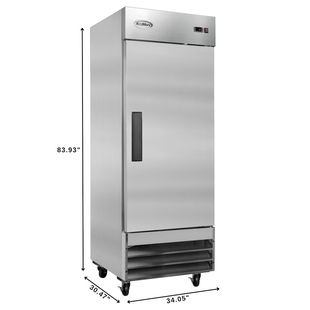29 in. One Door Commercial Reach-in Refrigerator, 23 cu. ft. in Stainless-Steel. Picture 4