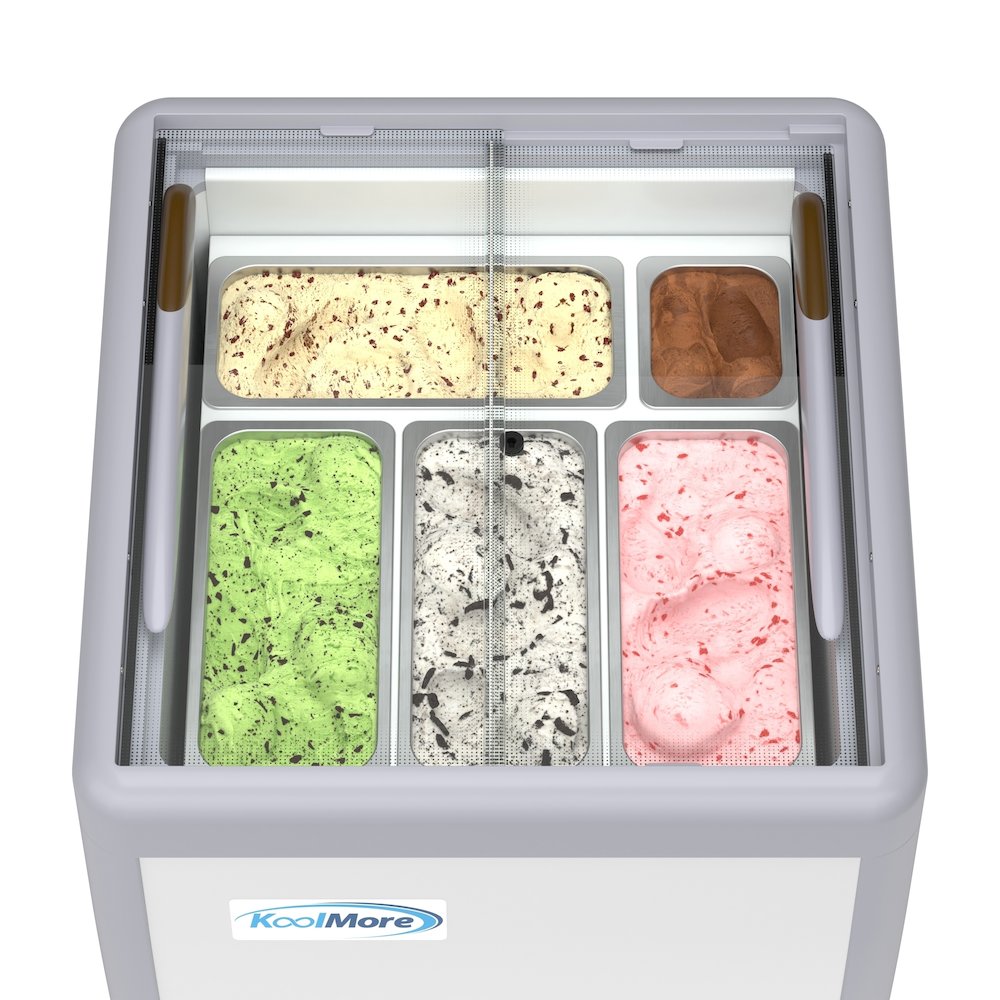26 in. Gelato Dipping Cabinet Display Freezer with Sliding Glass Door, 6 Cu. Ft.. Picture 3