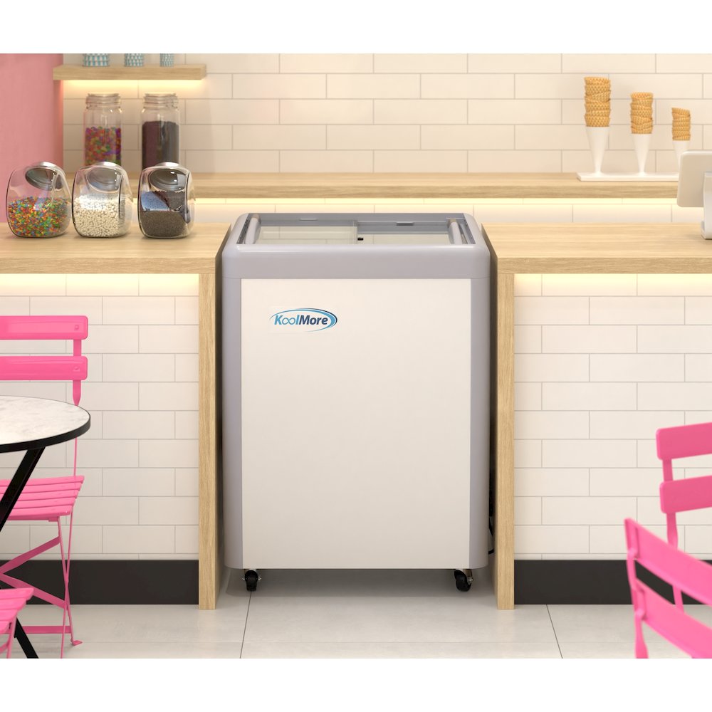 26 in. Gelato Dipping Cabinet Display Freezer with Sliding Glass Door, 6 Cu. Ft.. Picture 4