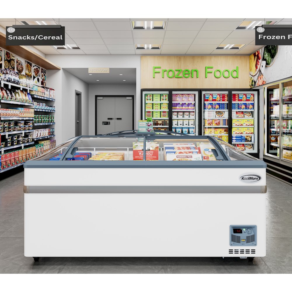 65 Inch Manual Defrost Island Chest Freezer 16 cu. ft. Capacity in White. Picture 6