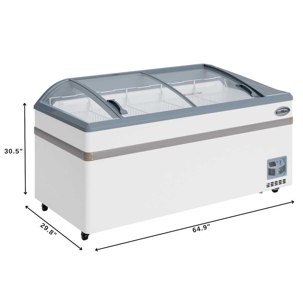 65 Inch Manual Defrost Island Chest Freezer 16 cu. ft. Capacity in White. Picture 5