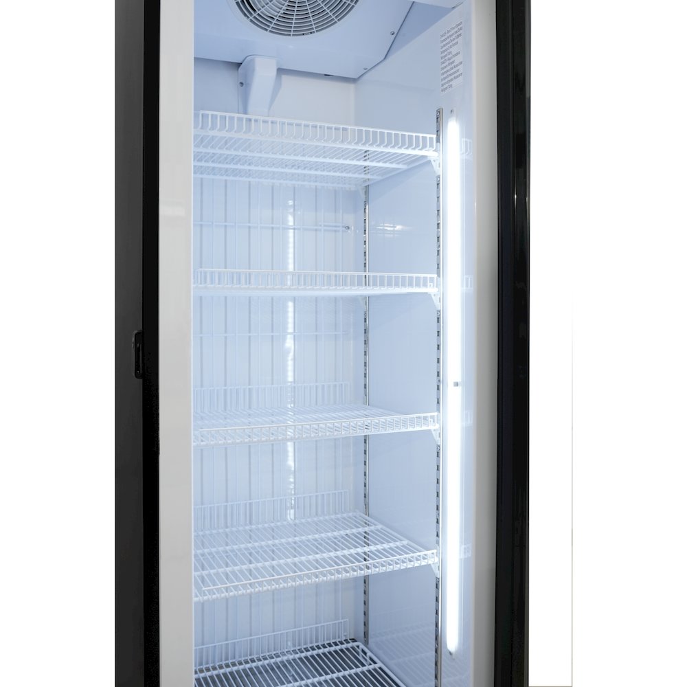 24 in. Commercial One Glass Door Merchandiser Freezer, 12 Cu. Ft. in Black. Picture 8