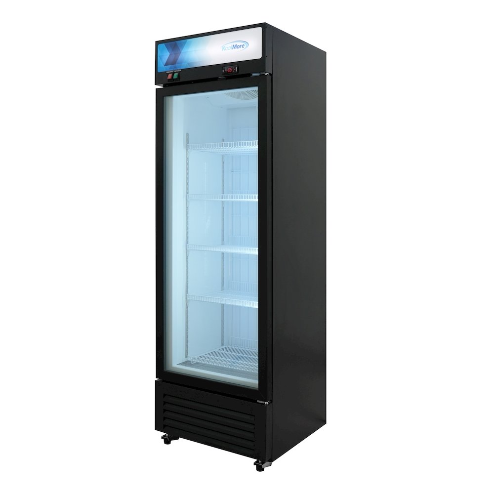 24 in. Commercial One Glass Door Merchandiser Freezer, 12 Cu. Ft. in Black. Picture 6