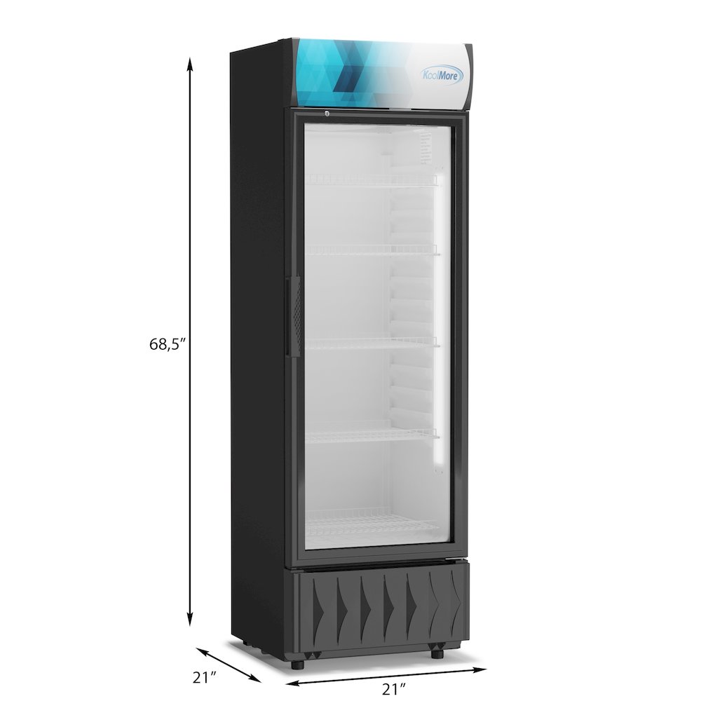 22 in. One-Door Merchandiser Refrigerator - 9 Cu. Ft.. Picture 2