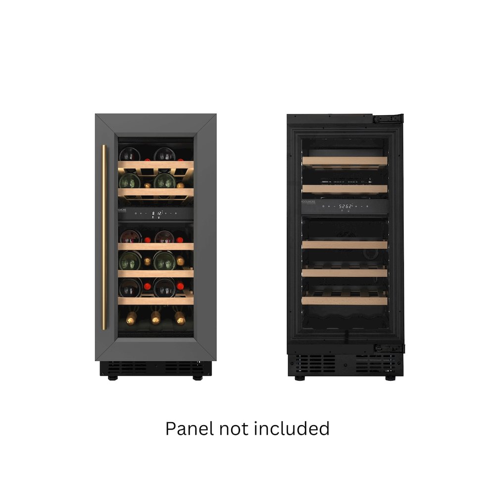 KoolMore Reserve 15 in. Under-Counter Panel Ready Dual Zone Built-in Wine Cooler. Picture 3