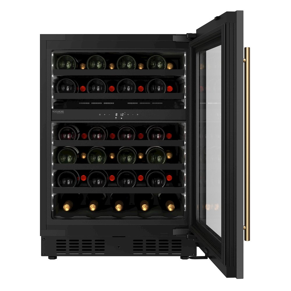 KoolMore Reserve 24 in. Under-Counter Panel Ready Dual Zone Built-in Wine Cooler. Picture 1