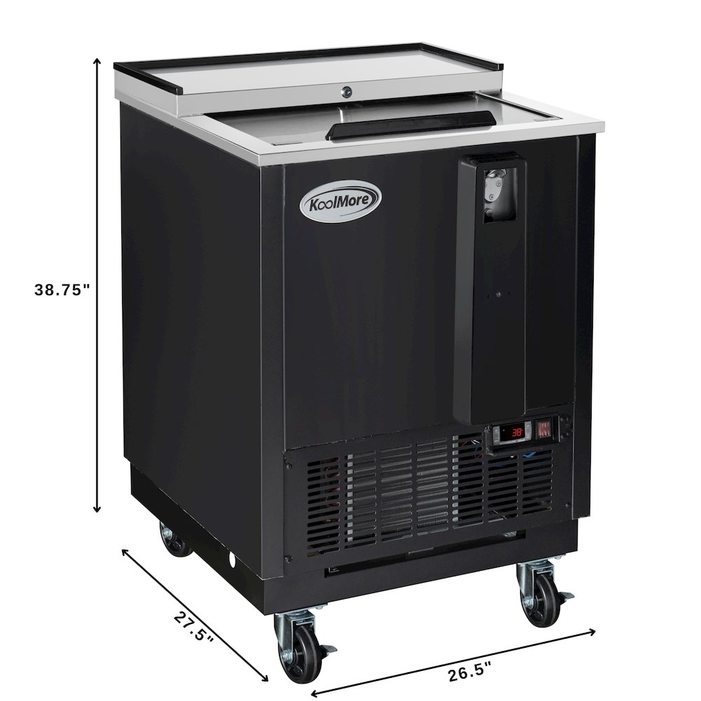 25 in. Bottle Cooler in Black with Built-In Opener, ETL Listed, 5 cu. ft.. Picture 2