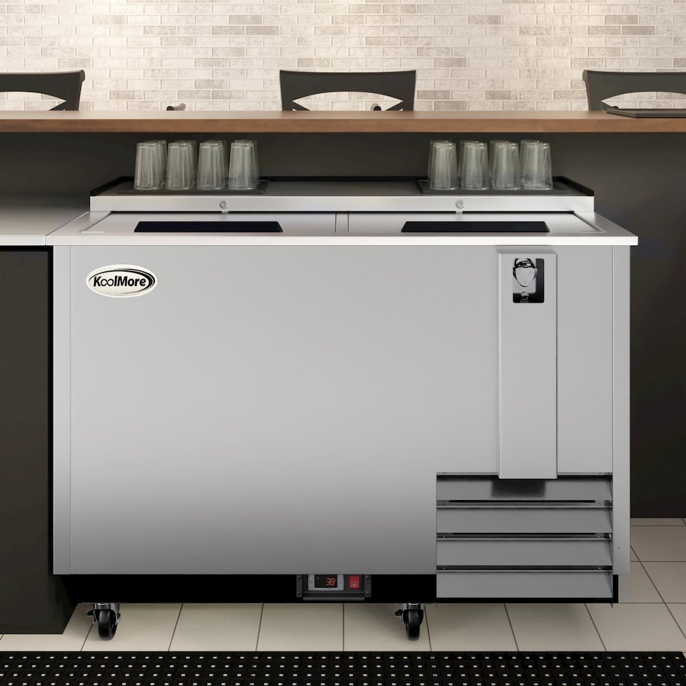 50 in. Bottle Cooler in Stainless-Steel with Built-In Opener, 14 cu. ft.. Picture 4