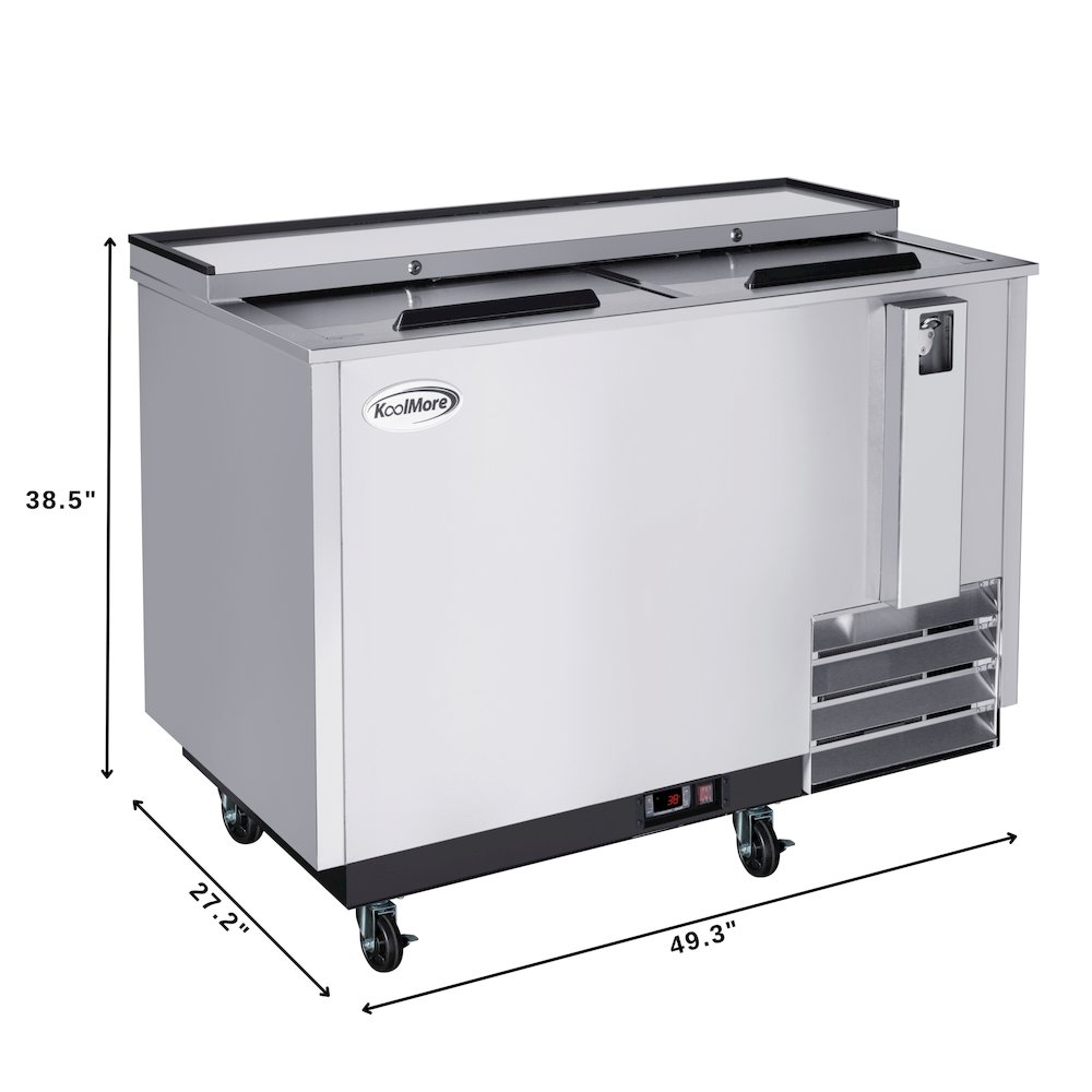 50 in. Bottle Cooler in Stainless-Steel with Built-In Opener, 14 cu. ft.. Picture 2