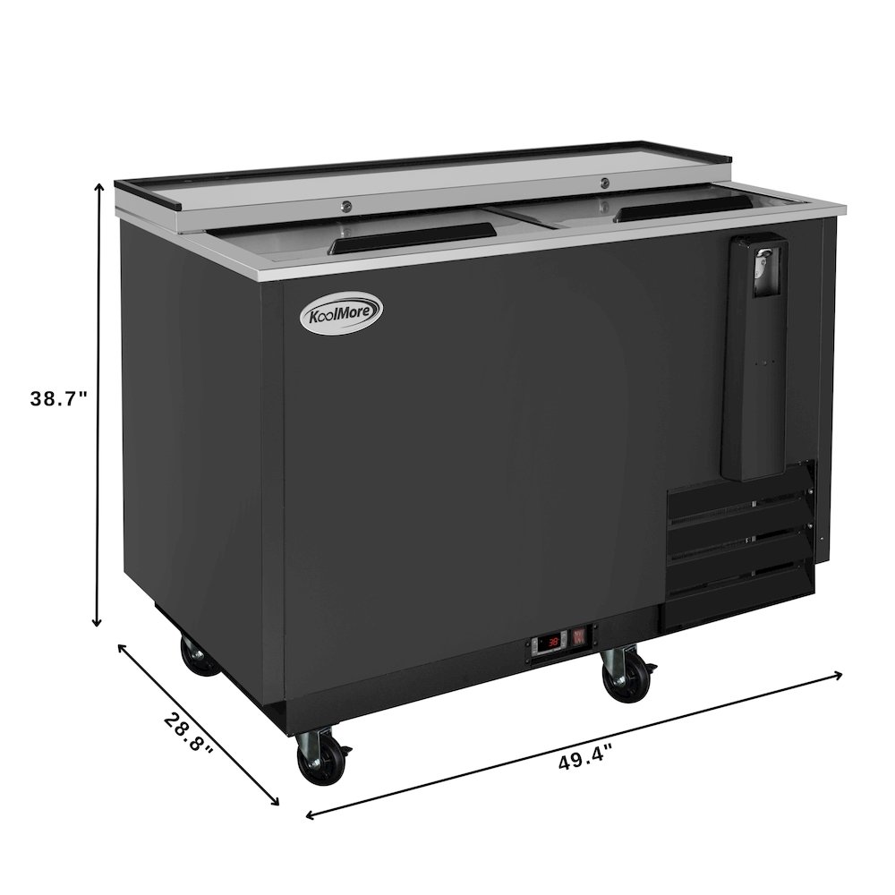 50 in. Bottle Cooler in Black with Built-In Opener, ETL Listed, 14 cu. ft.. Picture 2