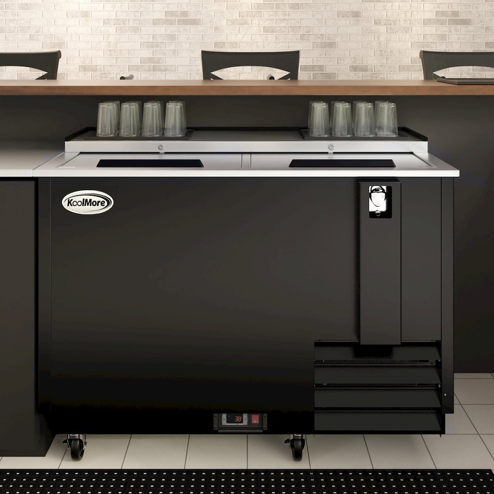 50 in. Bottle Cooler in Black with Built-In Opener, ETL Listed, 14 cu. ft.. Picture 4