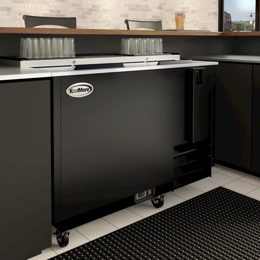 50 in. Bottle Cooler in Black with Built-In Opener, ETL Listed, 14 cu. ft.. Picture 5