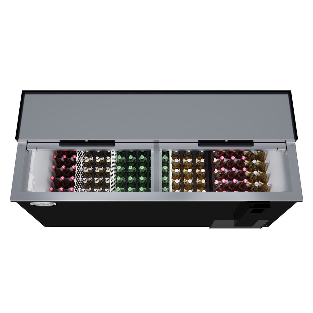 65 in. Bottle Cooler in Black with Built-In Opener, ETL Listed, 19 cu. ft.. Picture 1