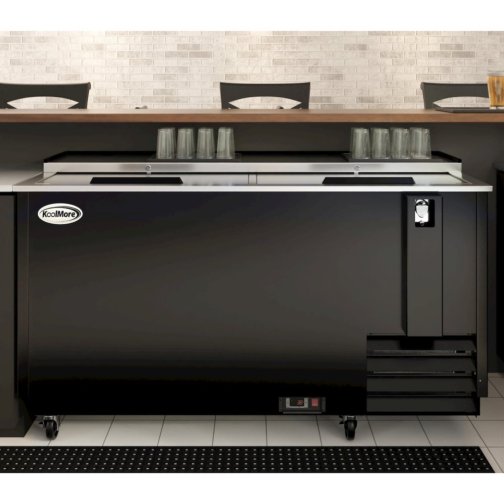65 in. Bottle Cooler in Black with Built-In Opener, ETL Listed, 19 cu. ft.. Picture 4