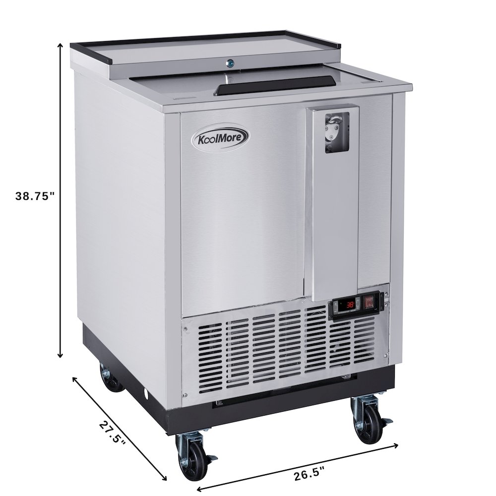 25 in. Bottle Cooler in Stainless-Steel with Built-In Opener, 5 cu. ft.. Picture 2