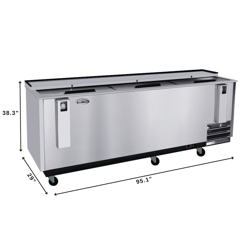 95 in. Bottle Cooler in Stainless-Steel with Built-In Opener, 30 cu. ft.. Picture 2