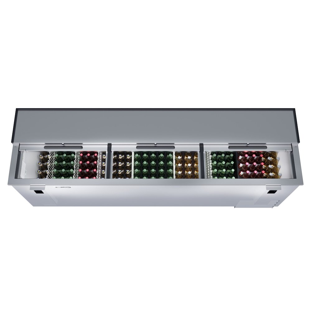 95 in. Bottle Cooler in Stainless-Steel with Built-In Opener, 30 cu. ft.. Picture 1