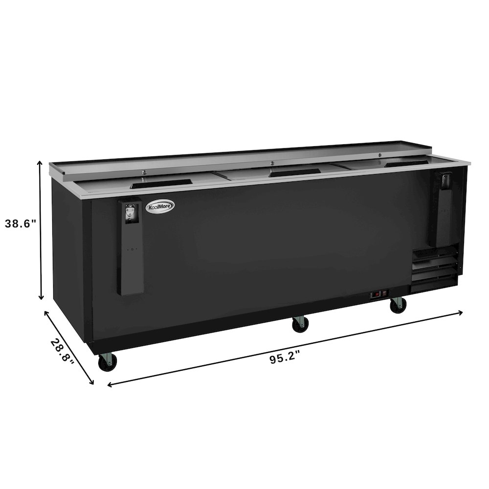 95 in. Bottle Cooler in Black with Built-In Opener, ETL Listed, 30 cu. ft.. Picture 2
