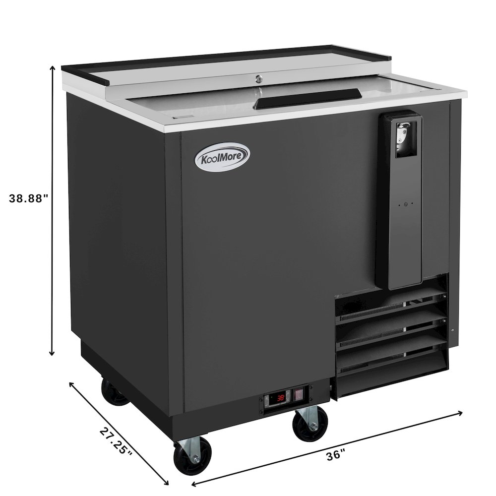36 in. Bottle Cooler in Black with Built-In Opener, ETL Listed, 9 cu. ft.. Picture 2