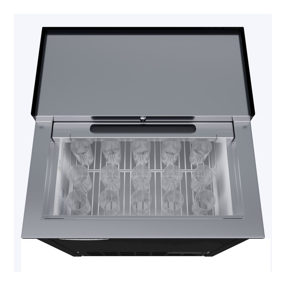 25 in. Commercial Glass Froster in Black Steel, ETL Listed, 5 cu. ft.. Picture 1