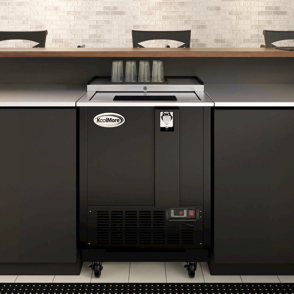 25 in. Bottle Cooler in Black with Built-In Opener, ETL Listed, 5 cu. ft.. Picture 5