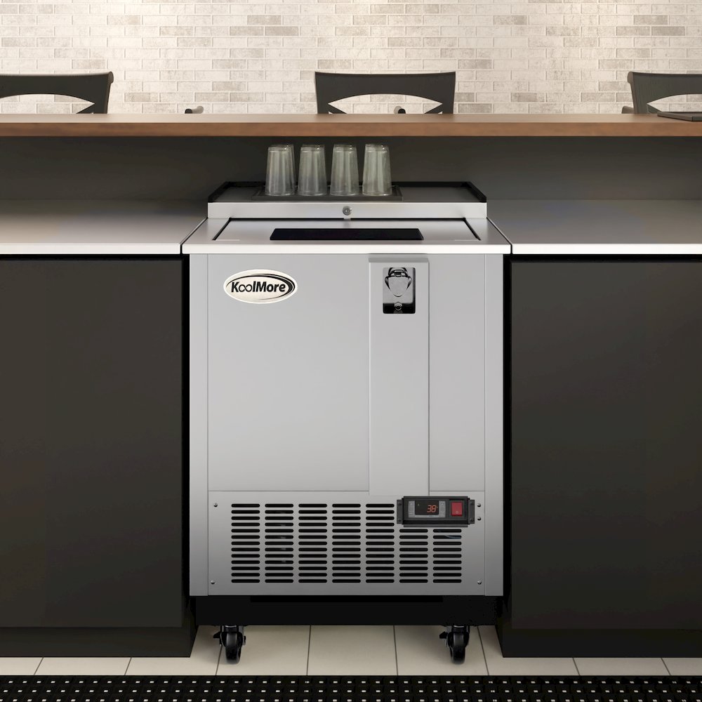 25 in. Bottle Cooler in Stainless-Steel with Built-In Opener, 5 cu. ft.. Picture 5