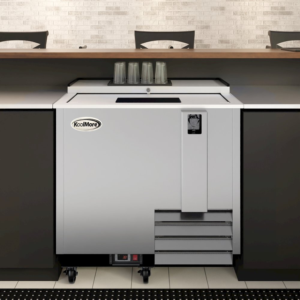 36 in. Bottle Cooler in Stainless-Steel with Built-In Opener, 9 cu. ft.. Picture 5