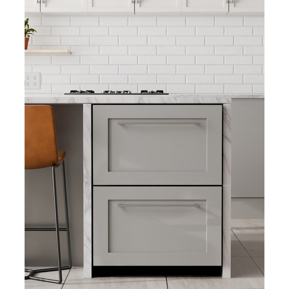 23 in. Panel Ready Two-Drawer Refrigerator and Freezer. Picture 6