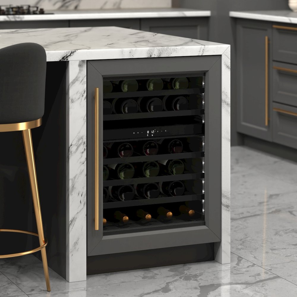 KoolMore Reserve 24 in. Under-Counter Panel Ready Dual Zone Built-in Wine Cooler. Picture 6