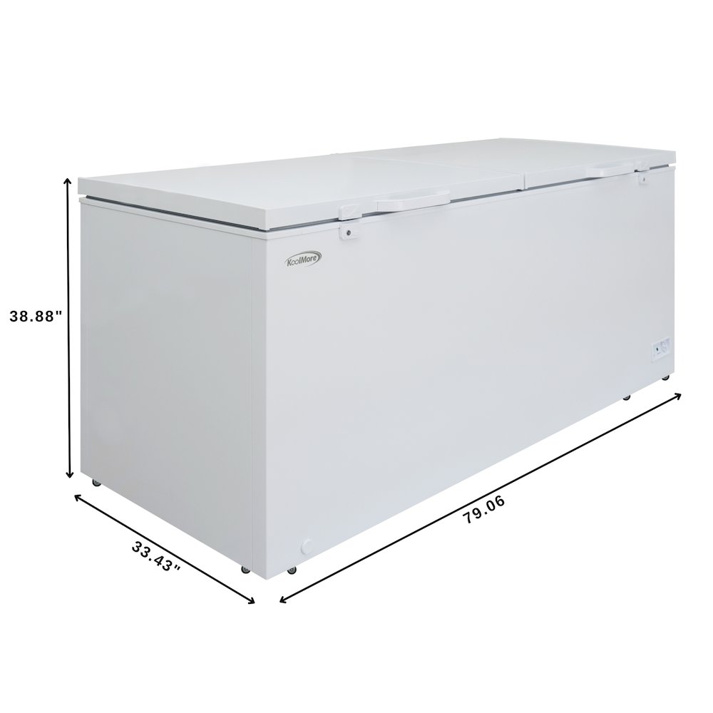 79 in. Commercial Chest Freezer, 30 Cu. Ft. in White, ETL Listed. Picture 4