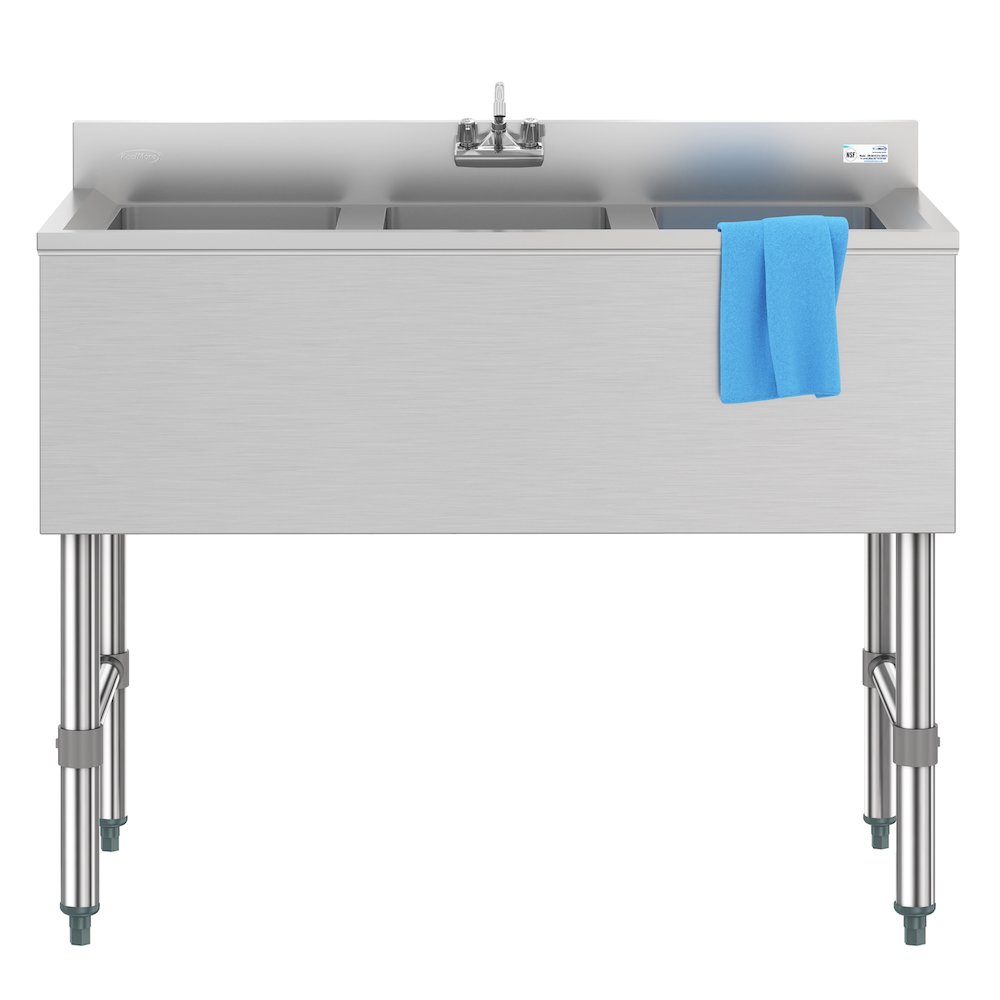38 in. Three-Compartment Bar Sink. Picture 3