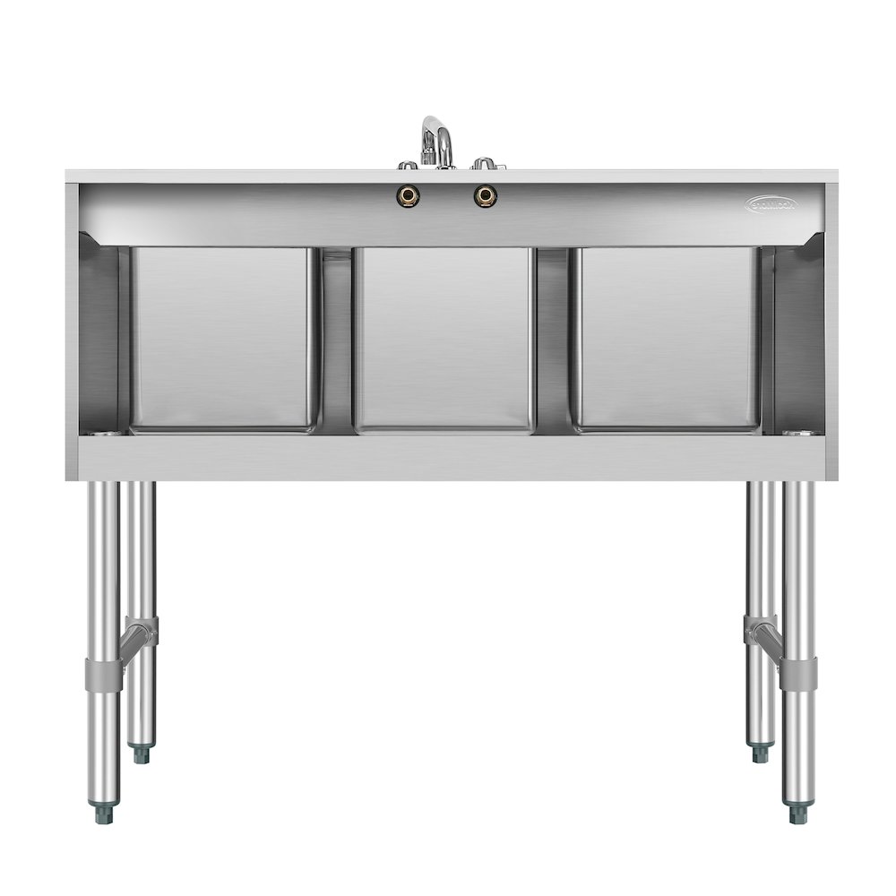 38 in. Three-Compartment Bar Sink. Picture 10