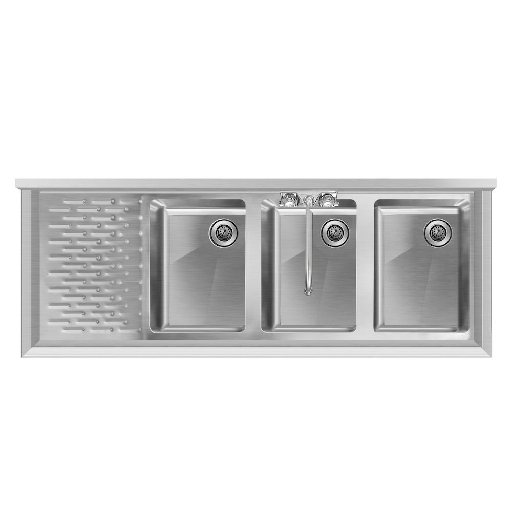 48 in. Three-Compartment Under-Bar Sink. Picture 7