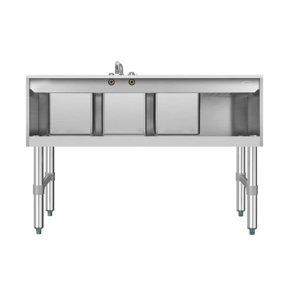 48 in. Three-Compartment Under-Bar Sink. Picture 13