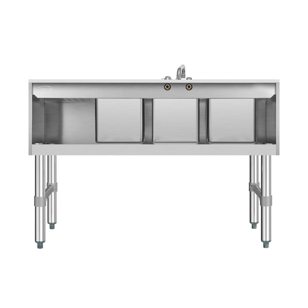 48 in. Three-Compartment Under-Bar Sink. Picture 13