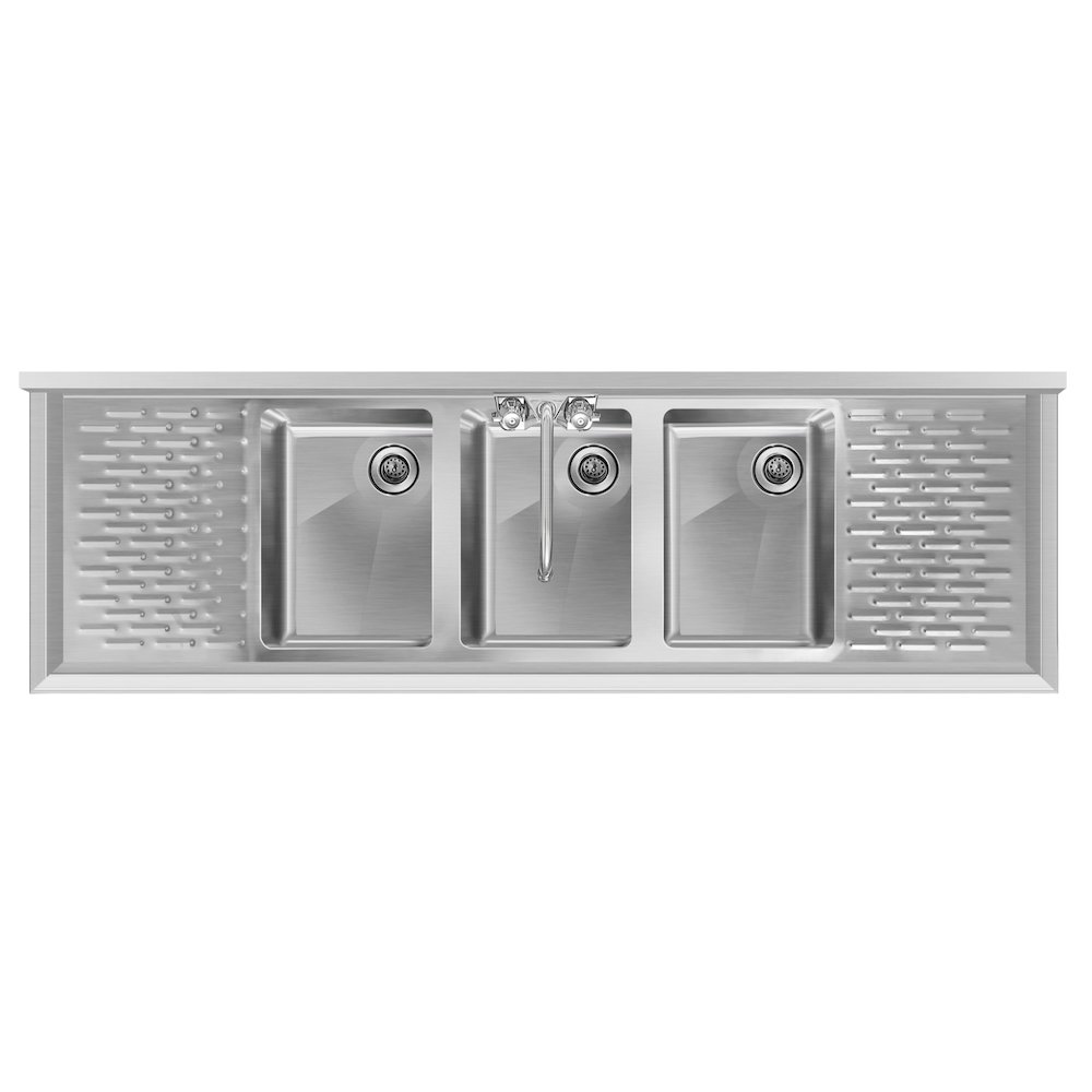 60 in. Three-Compartment Bar-Sink. Picture 7